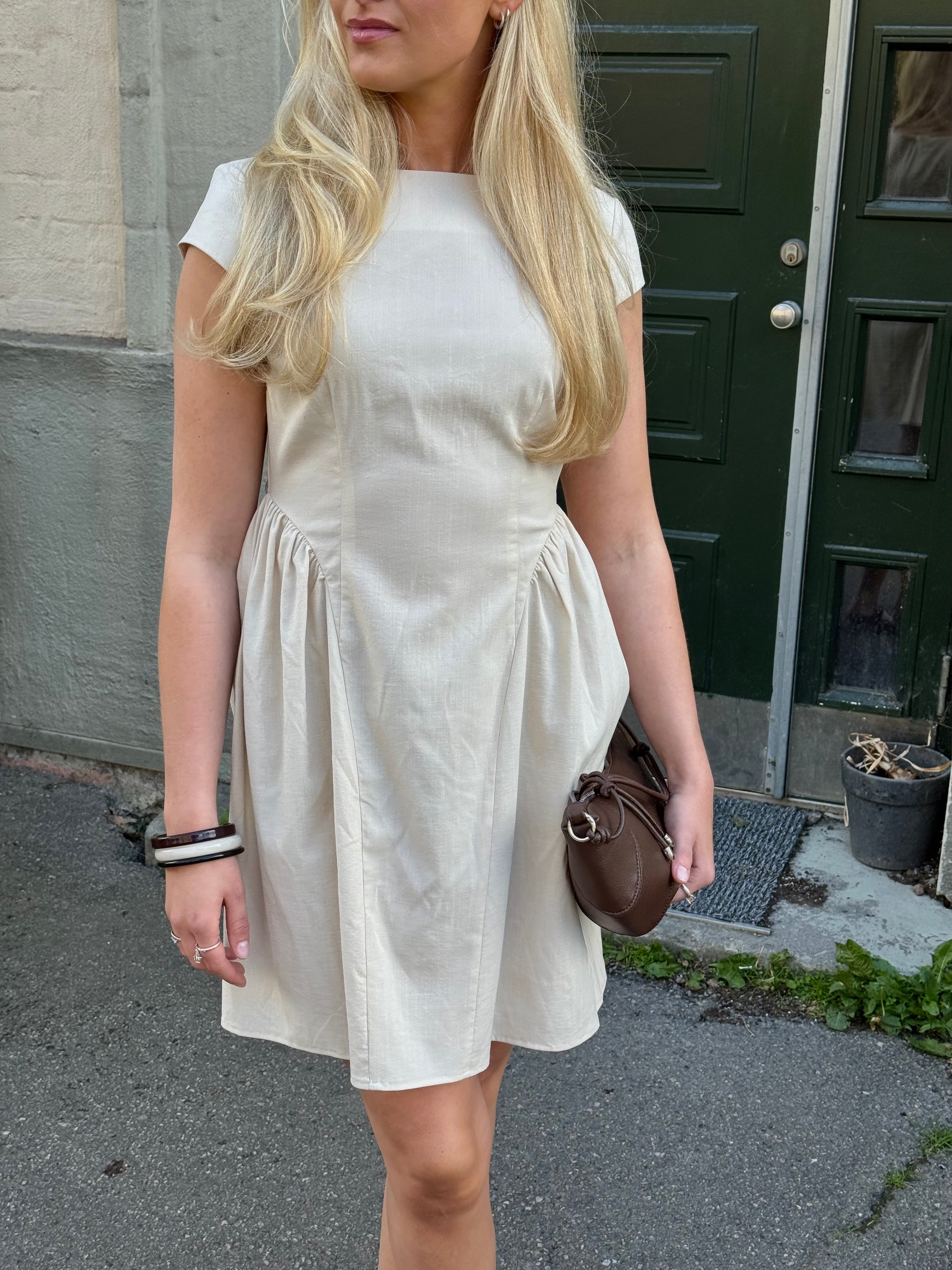 VMNADI Short Dress - Oatmeal